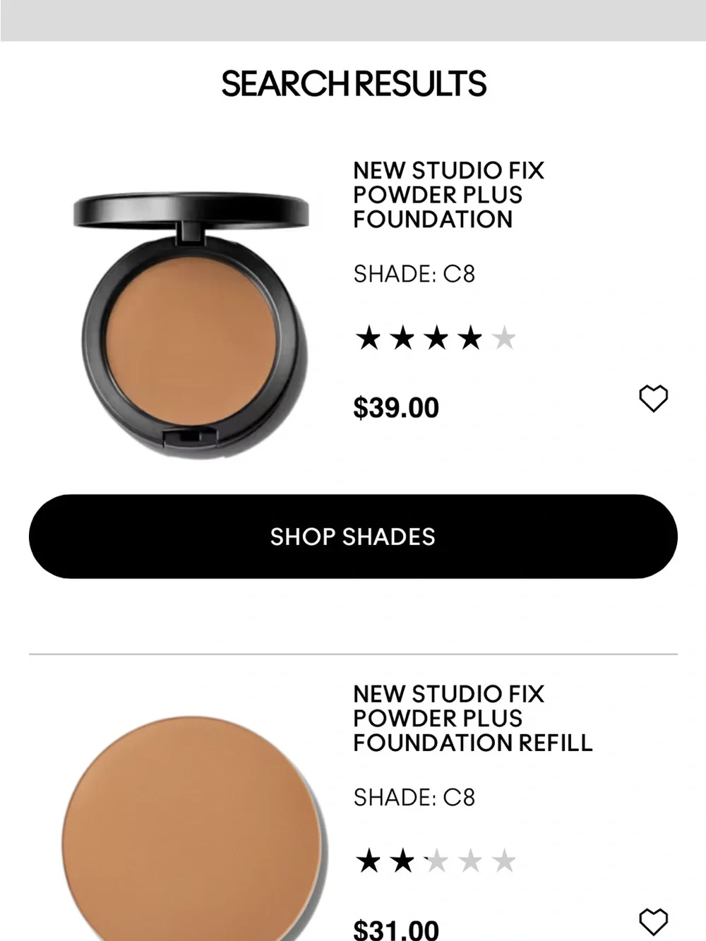 MAC Studio Fix Powder Plus Foundation C8 FULL SIZE 0.52 oz NEW/BOXED.